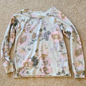 Maurices Floral Long Sleeve Tee - Pink and Brown